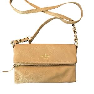 Kate Spade New York Light Brown/Taupe Crossbody Bag - leather like butter